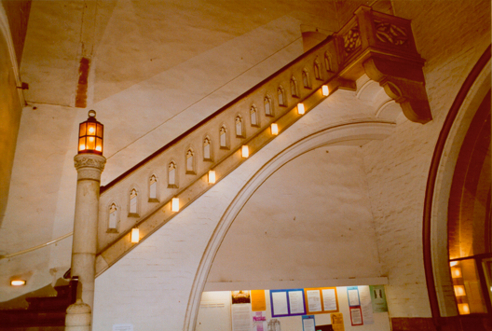 Petrikirche: Staircase to the organ loft